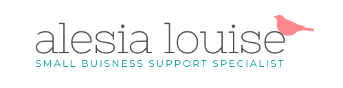 logo: alesia louise, small business support specialist